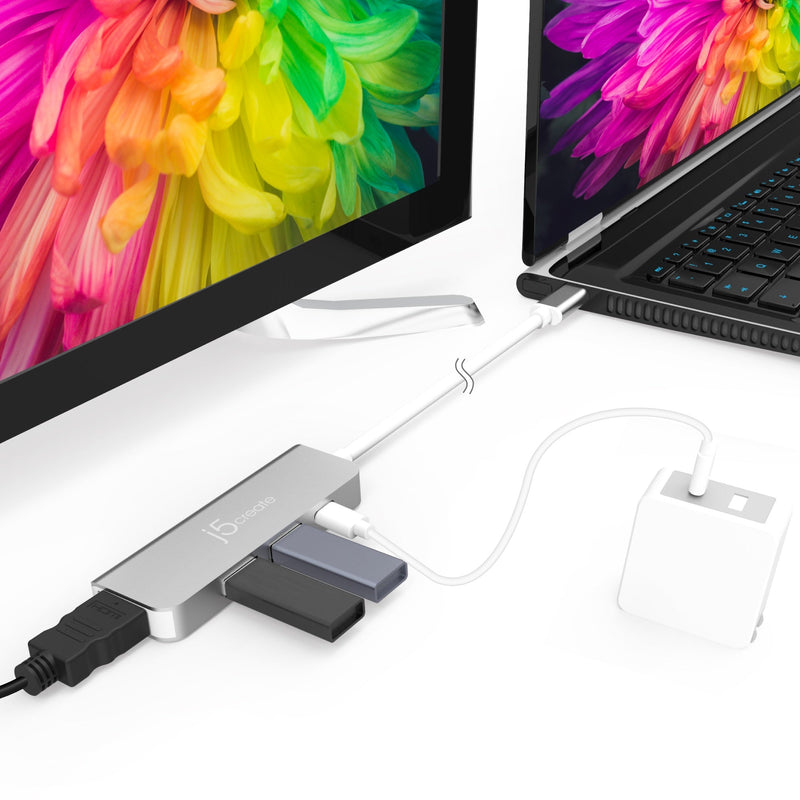 USB-C® to HDMI™ & USB™ 3.1 2-Port with Power Delivery