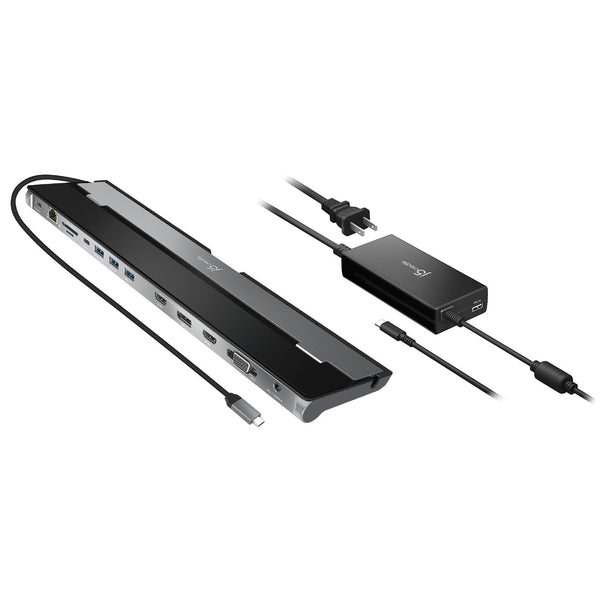 USB-C™ Triple Display Docking Station with 100W PD Adapter – j5create