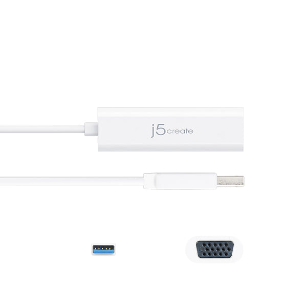 JUA214 USB™ 3.0 VGA Multi-Monitor Adapter | j5create JUA214 USB™ 3.0 VGA Multi-Monitor Adapter | j5create