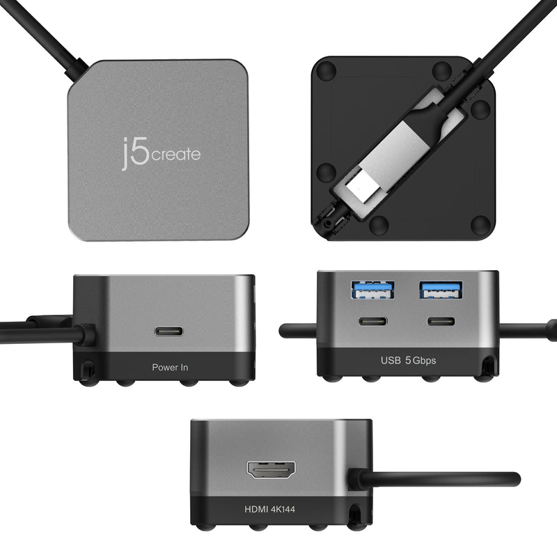 Flexible Ports USB-C® 4K144 HDMI™ Hub - Cube Plus 6 in 1