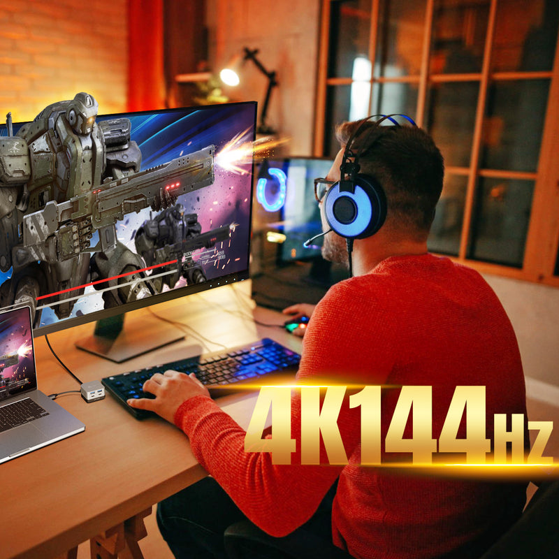 Flexible Ports USB-C® 4K144 HDMI™ Hub - Cube Plus 6 in 1