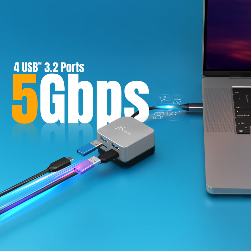 Flexible Ports USB-C® 4K144 HDMI™ Hub - Cube Plus 6 in 1