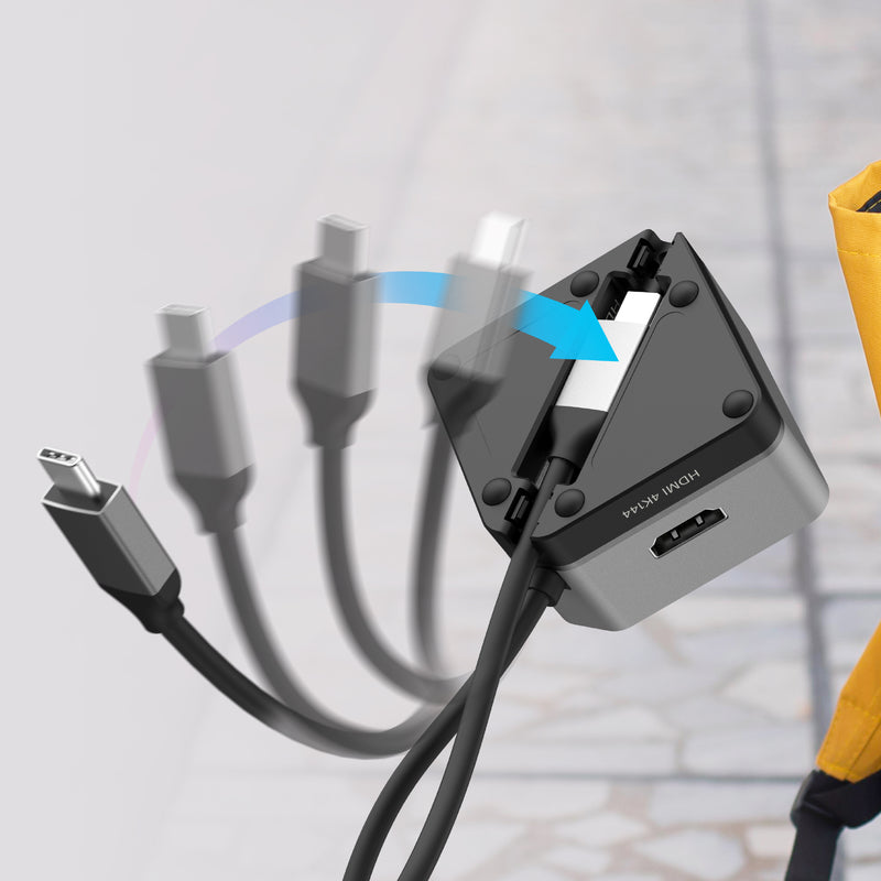 Flexible Ports USB-C® 4K144 HDMI™ Hub - Cube Plus 6 in 1
