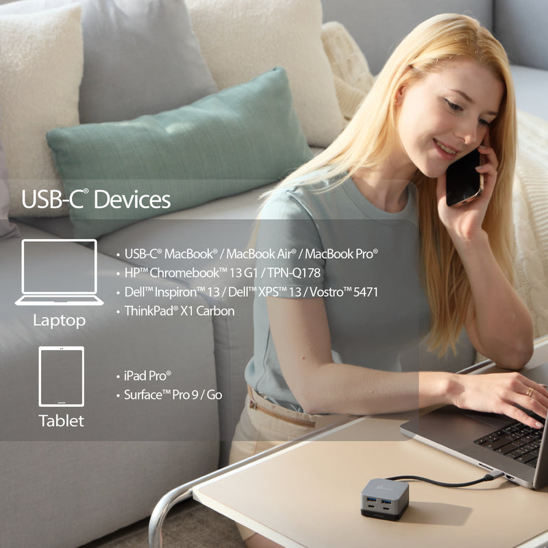 Flexible Ports USB-C® 4K144 HDMI™ Hub - Cube Plus 6 in 1
