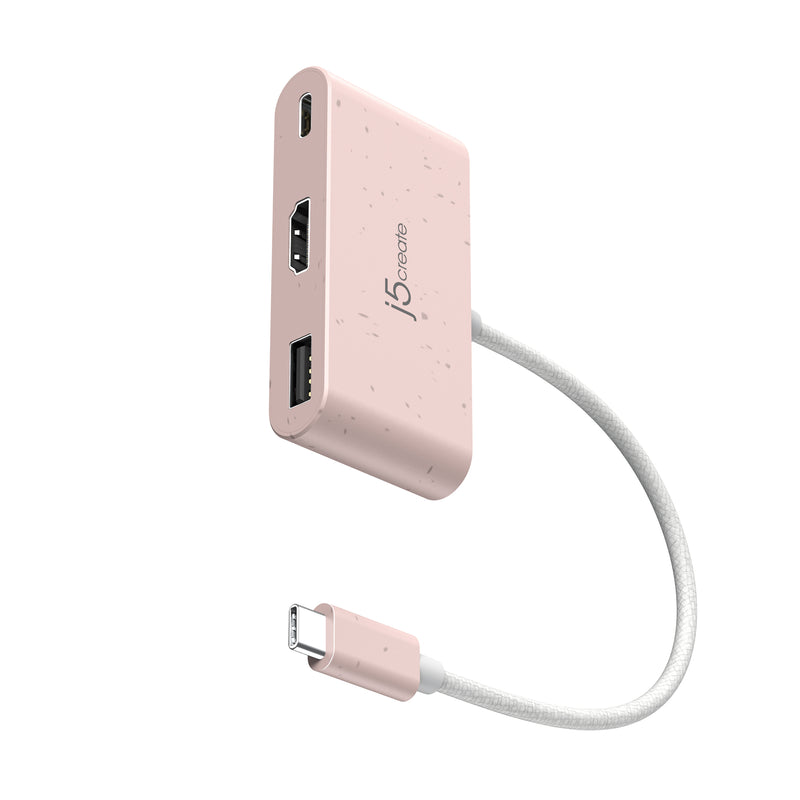 USB-C® to HDMI™ & USB™ Type-A with Power Delivery