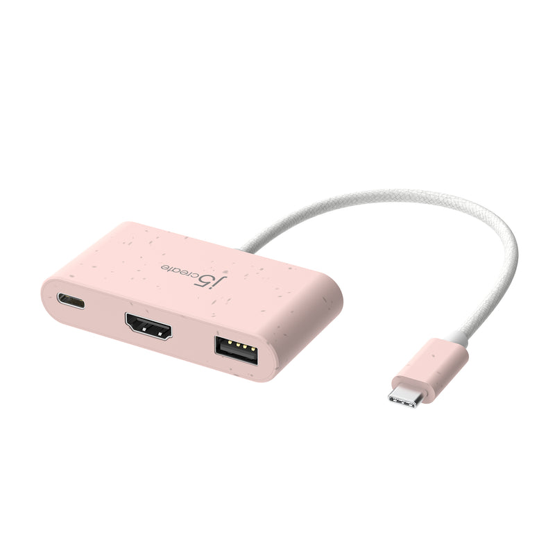 USB-C® to HDMI™ & USB™ Type-A with Power Delivery