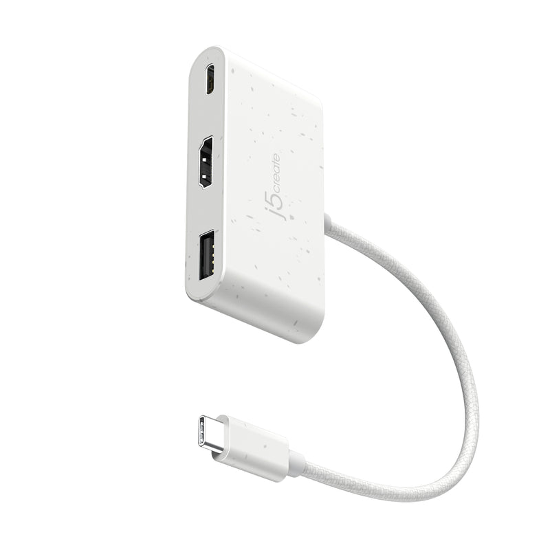 USB-C® to HDMI™ & USB™ Type-A with Power Delivery