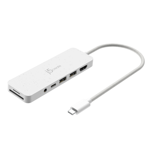 j5create USB-C Multi-Port Hub with Power Delivery White JCD373