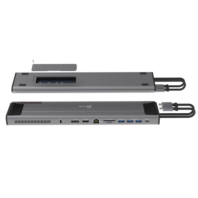 USB-C® Dual 4K Display Docking Station with an M.2 SSD Slot