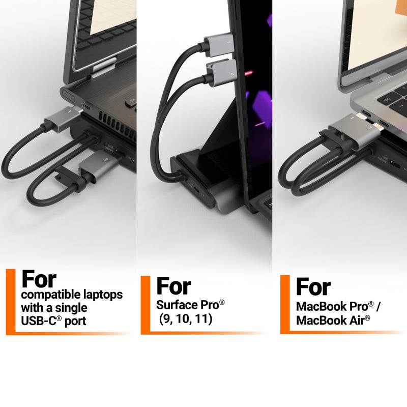 USB-C® Dual 4K Display Docking Station with an M.2 SSD Slot