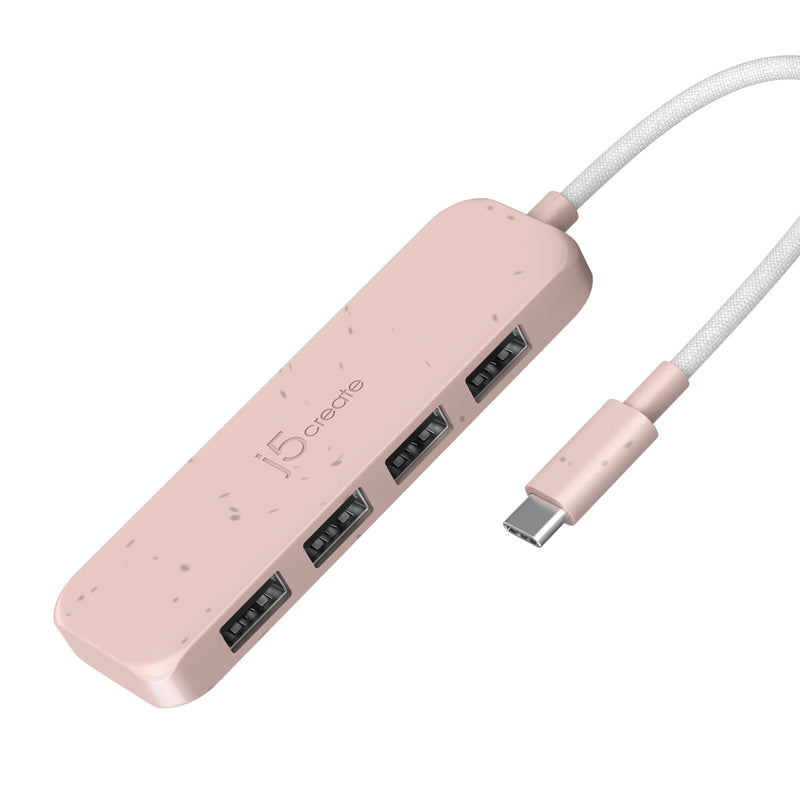 Eco-Friendly USB-C® to 4-Port Type-A Gen 2 Hub