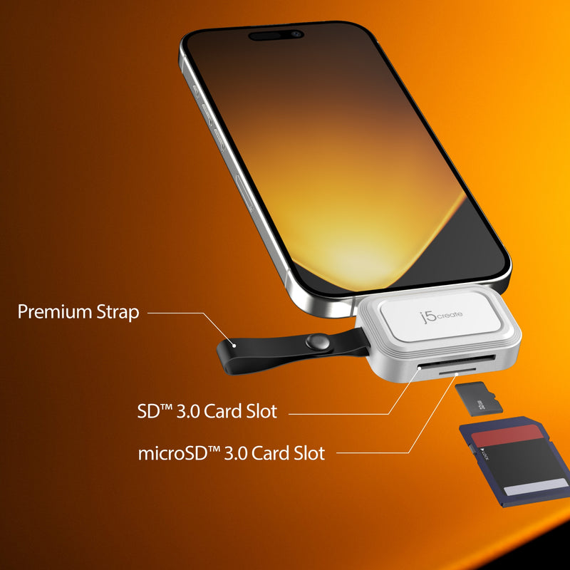 USB-C® to SD™ /microSD™ Mini Adapter for Smartphones