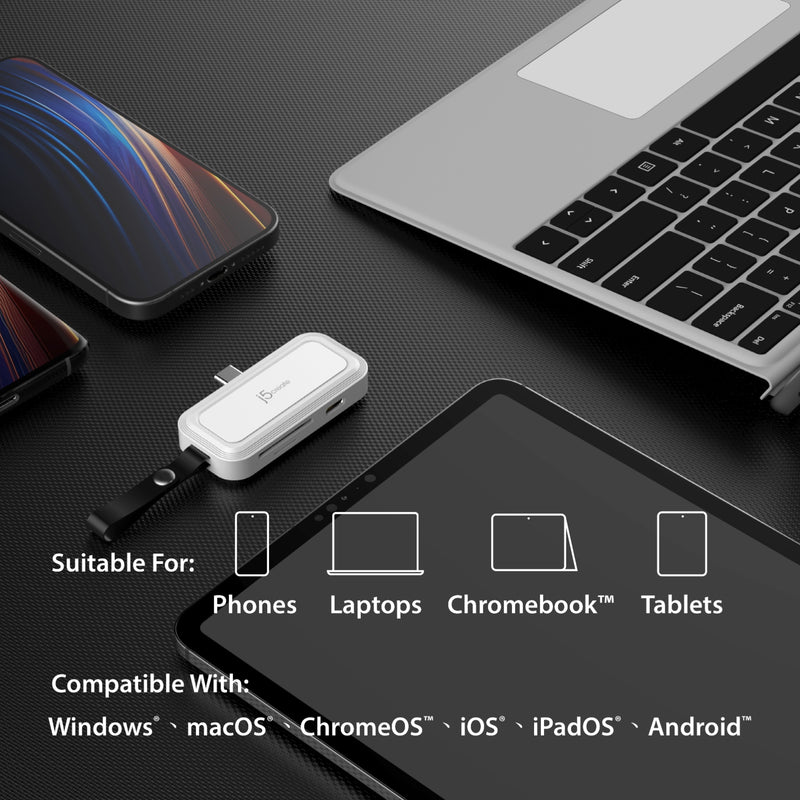 USB-C® to SD™ /microSD™ Adapter for Smartphones