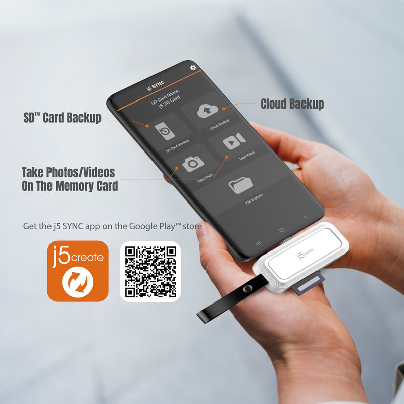 USB-C® to SD™ /microSD™ Adapter for Smartphones