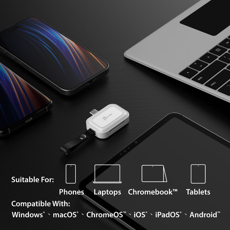 USB-C® to SD™ /microSD™ Mini Adapter for Smartphones