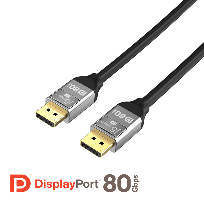 VESA® Certified 16K DisplayPort™ 2.1 80Gbps Cable