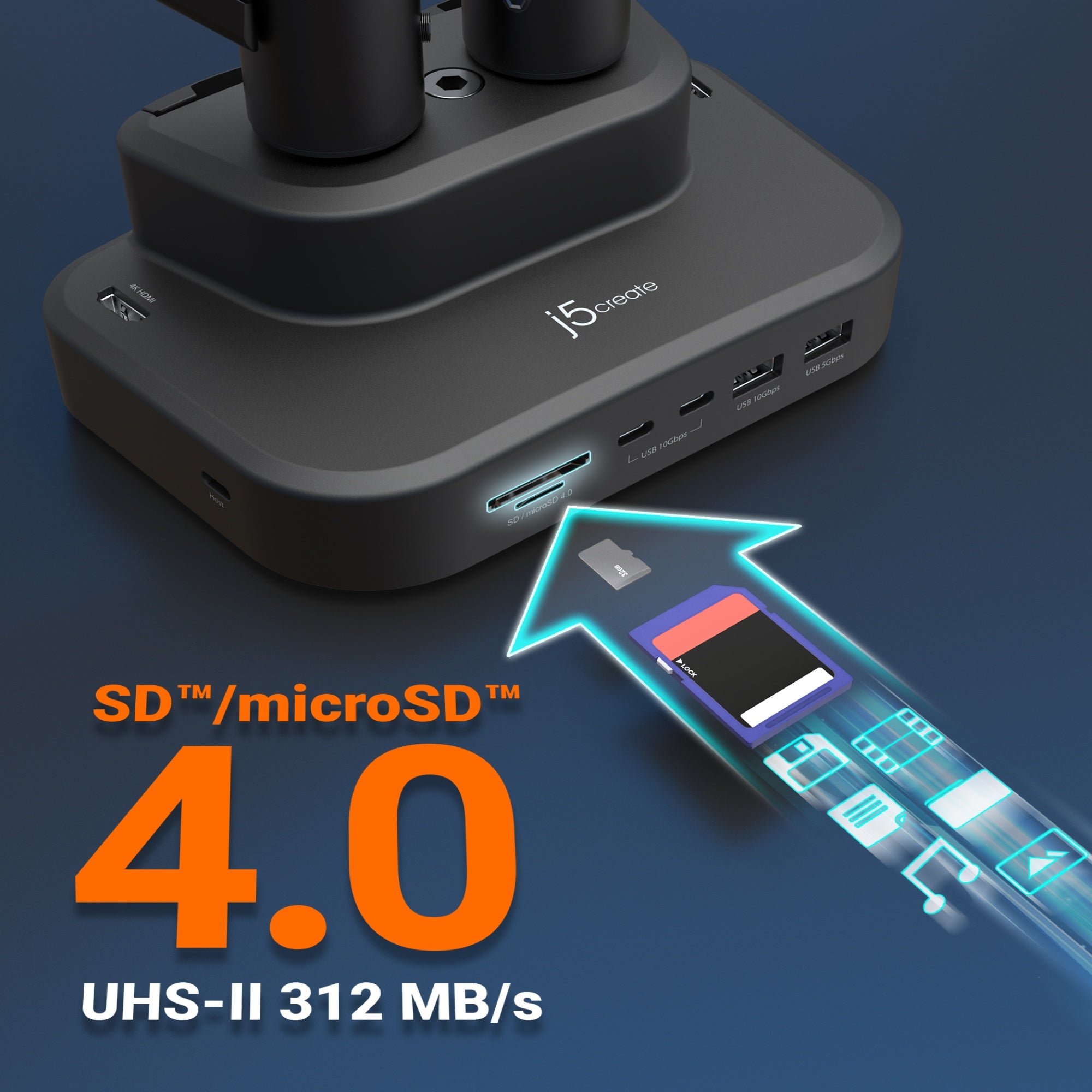 Ergonomic Dual Monitor Mount With Docking Station J5create ergonomic-dual-monitor-mount-with-docking-station-j5create