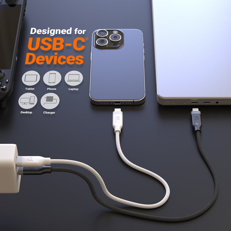 USB-C® 3-in-1 Charge and Data Cable