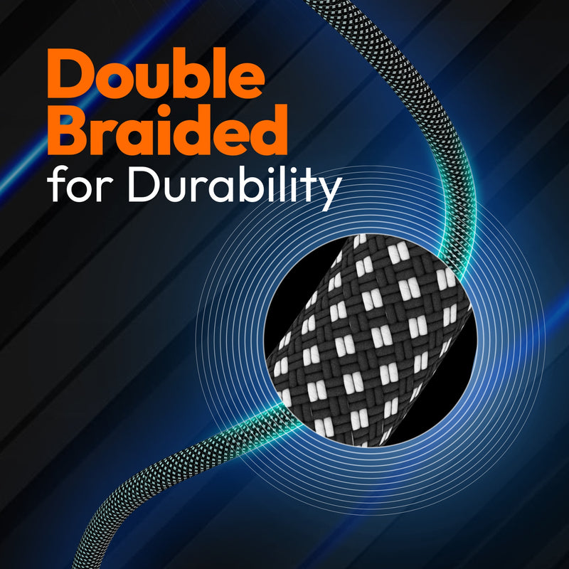 USB-C® 100W Ultra Soft Double-Braided Fast Charging Cable 6.56 FT
