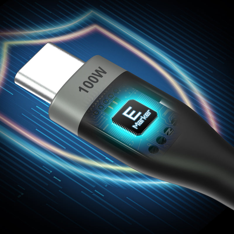 USB-C® 100W Ultra Soft Double-Braided Fast Charging Cable 6.56 FT
