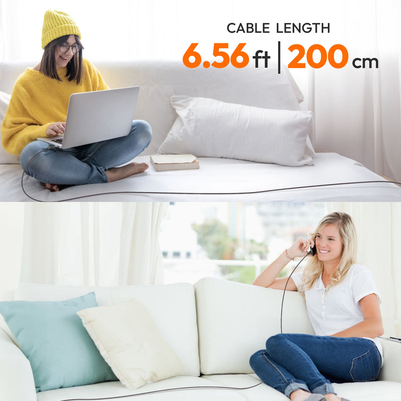USB-C® 100W Ultra Soft Double-Braided Fast Charging Cable 6.56 FT
