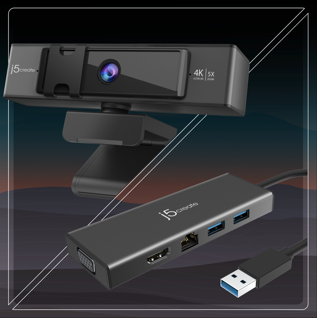 USB™ 3.0 Dual Display Workstation Bundle – Mini Dock & 4K Webcam
