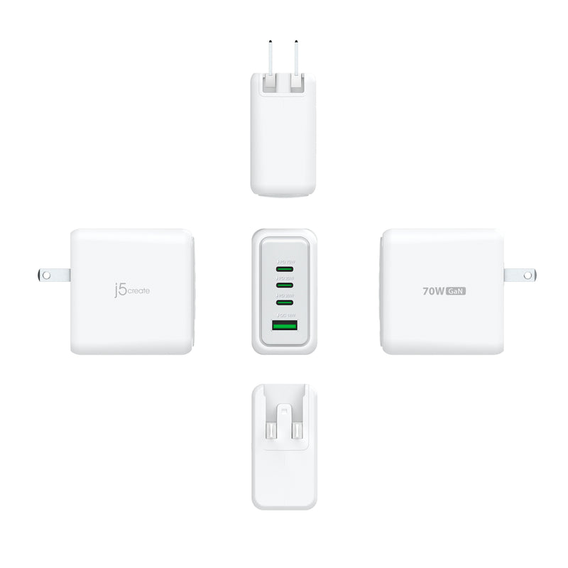 70W GaN USB-C® 4-Port Charger