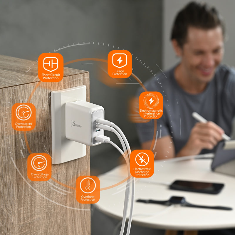 70W GaN USB-C® 4-Port Charger