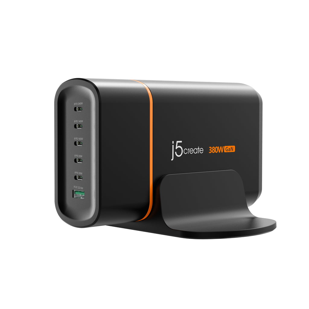 380W GaN USB-C® 6-Port Charger – j5create