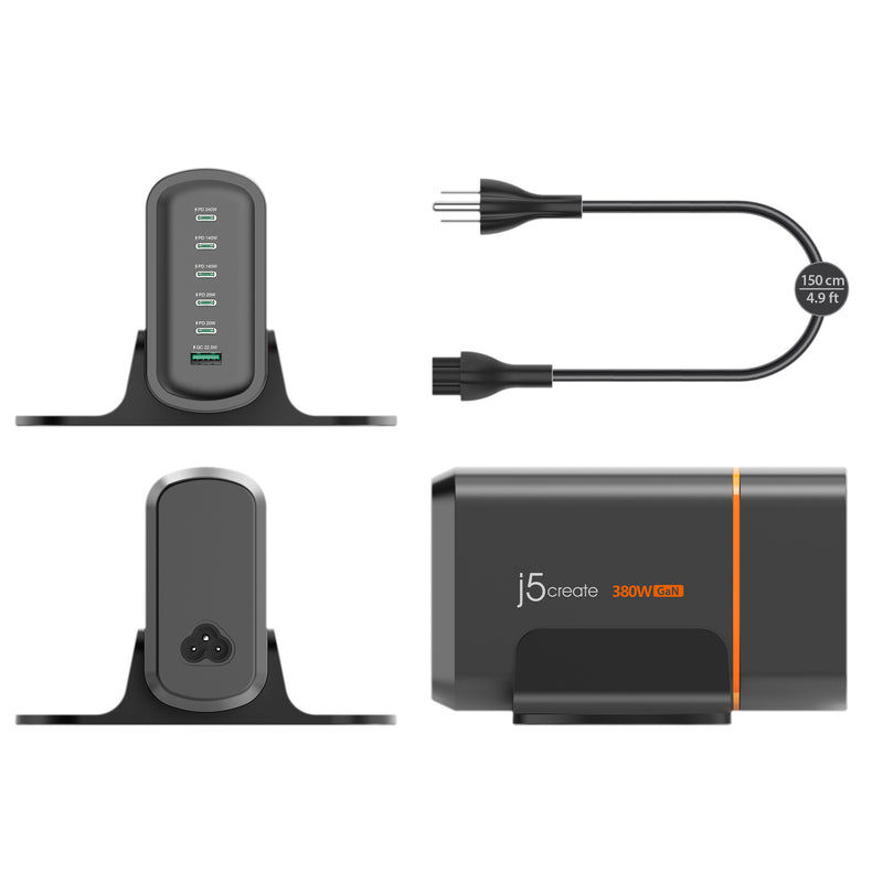 380W GaN USB-C® 6-Port Charger