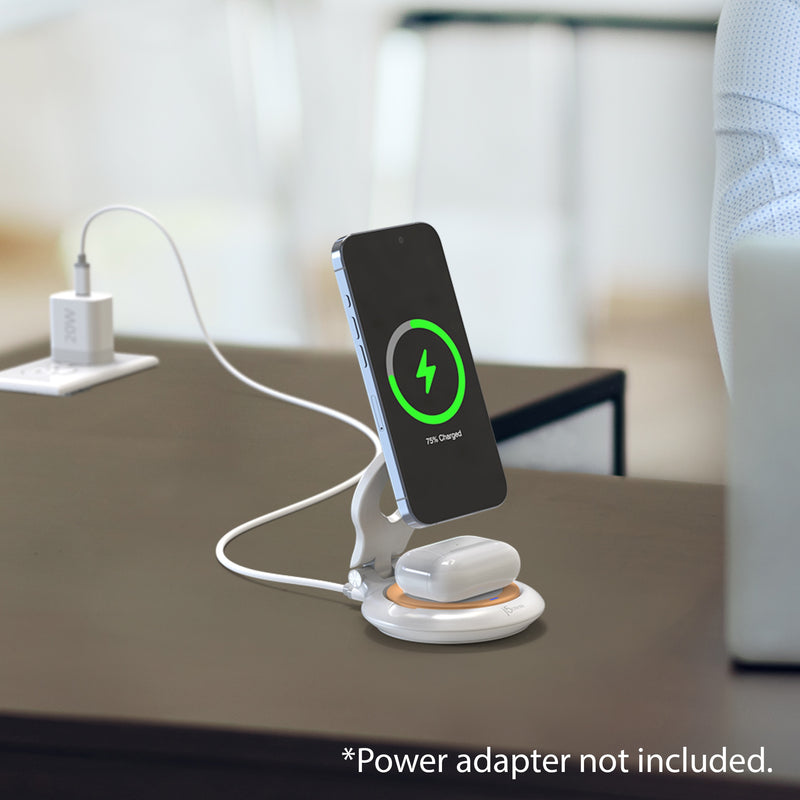 Qi2 2-in-1 Magnetic Foldable Wireless Charging Station