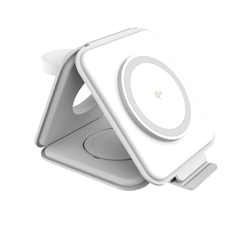 Qi2 3-in-1 Magnetic Travel Wireless Charging Station