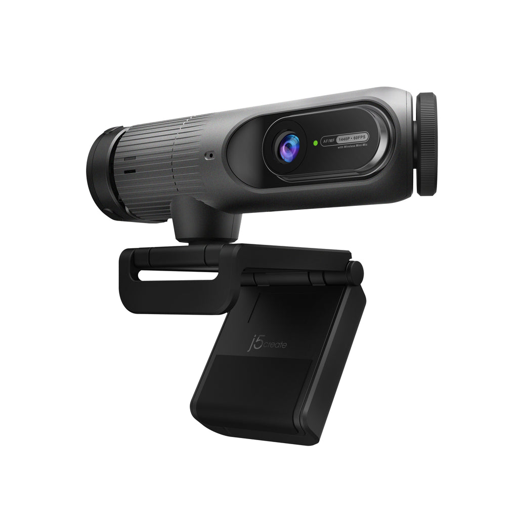 2K AI-Powered Webcam with Wireless Microphone and Auto-Focus