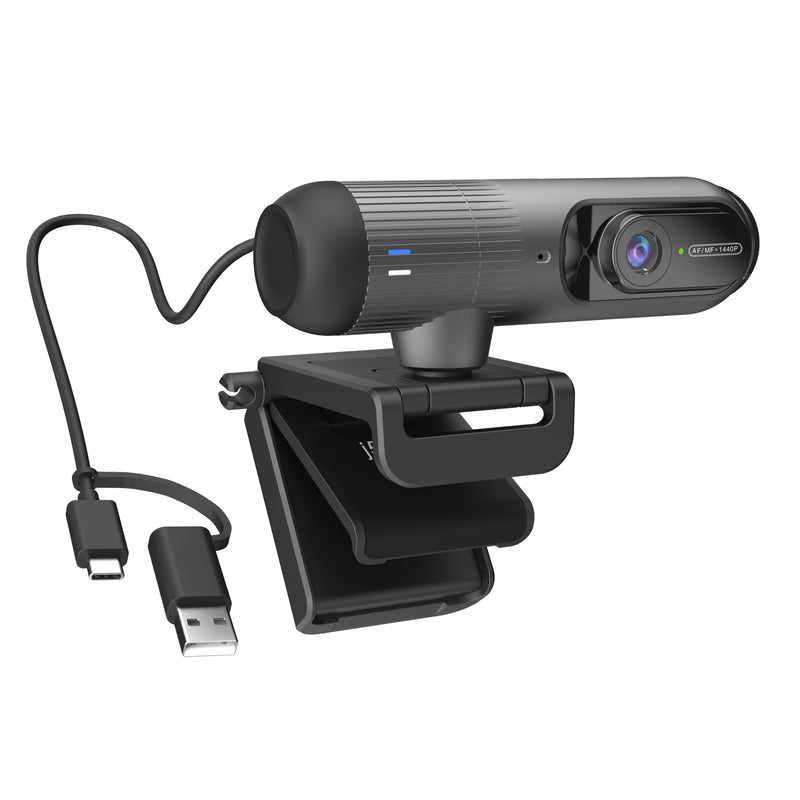 2K AI-Powered Webcam with Auto-Focus