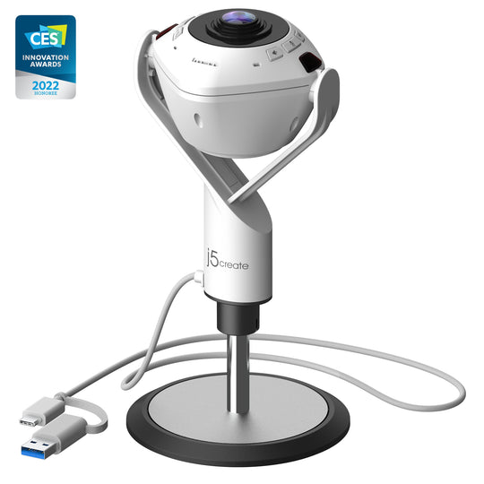 j5create 360° AI-Powered Webcam with Speakerphone