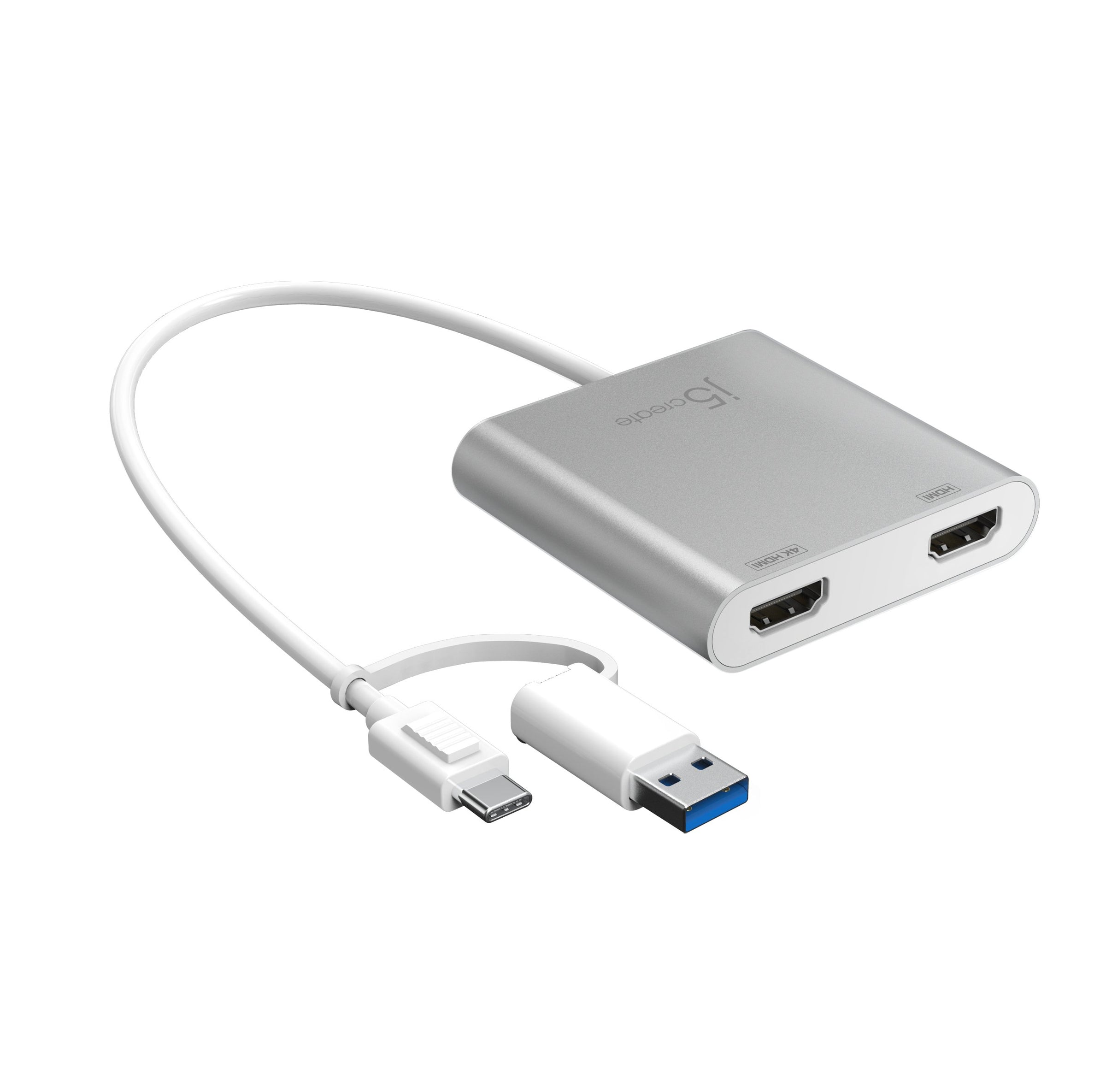 muestra Finanzas Mercurio USB-C® to Dual HDMI™ Multi-Monitor Adapter – j5create