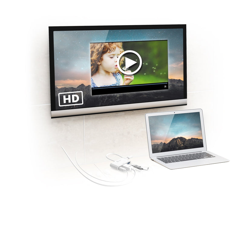 USB-C® to HDMI™ & USB™ 3.0 with Power Delivery
