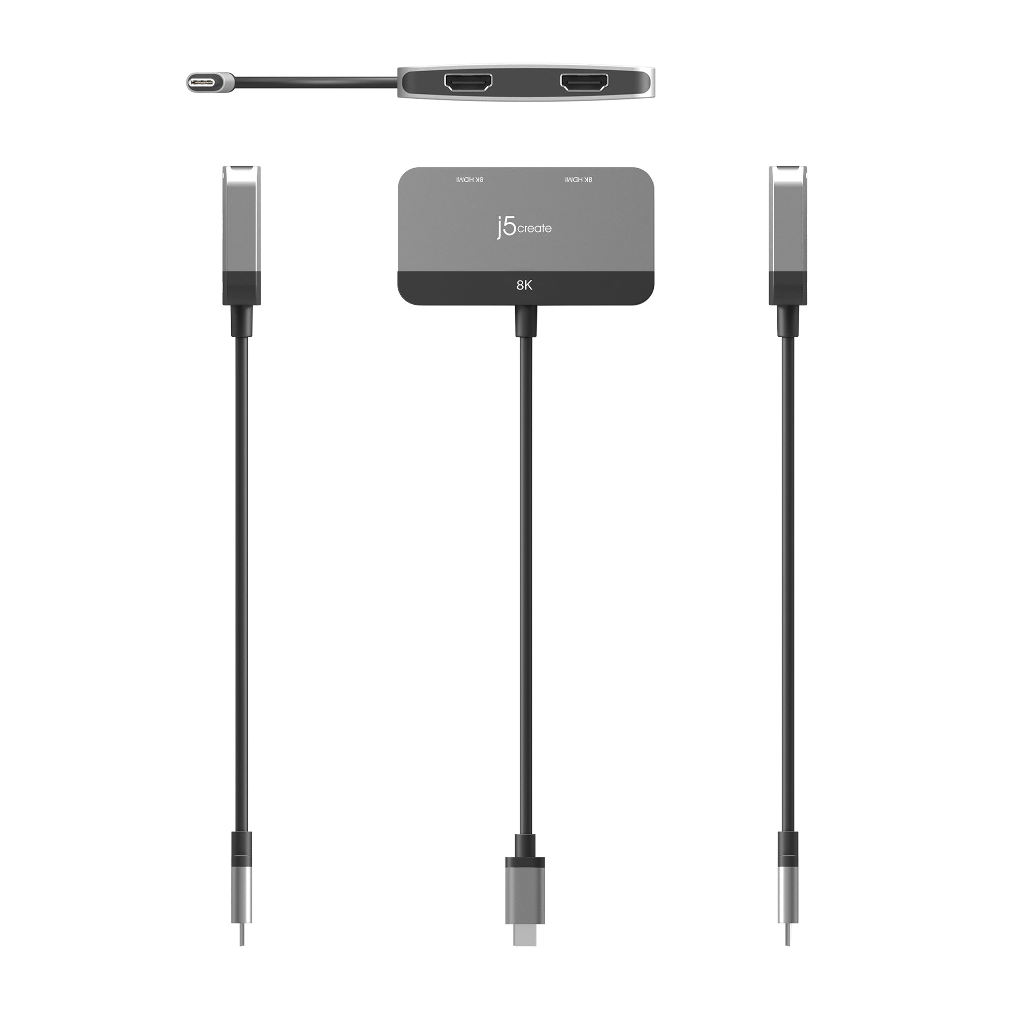 8K USB-C® to Dual HDMI™ Display Adapter – j5create