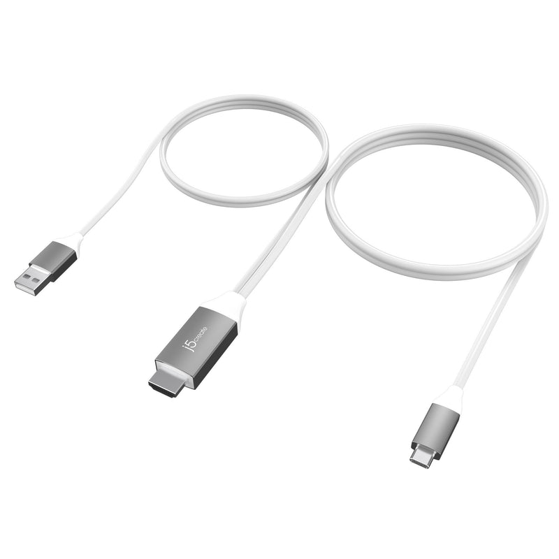 USB-C® to 4K HDMI™ Cable With USB™ Type-A 5V Pass-Through