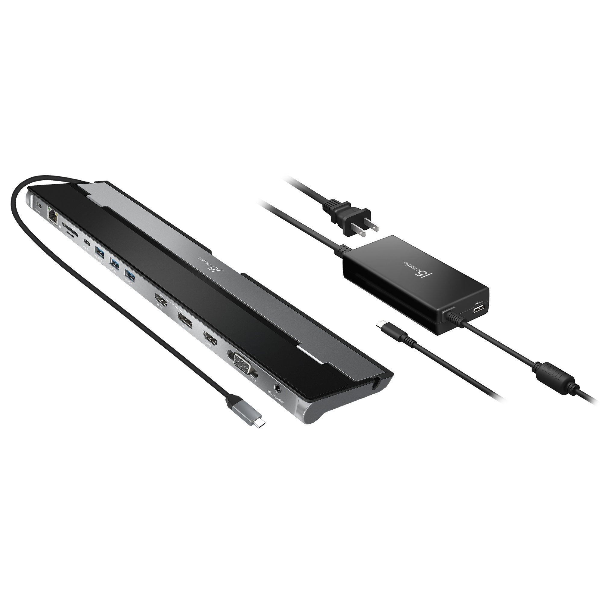 USB-C™ Triple Display Docking Station with 100W PD Adapter – j5create