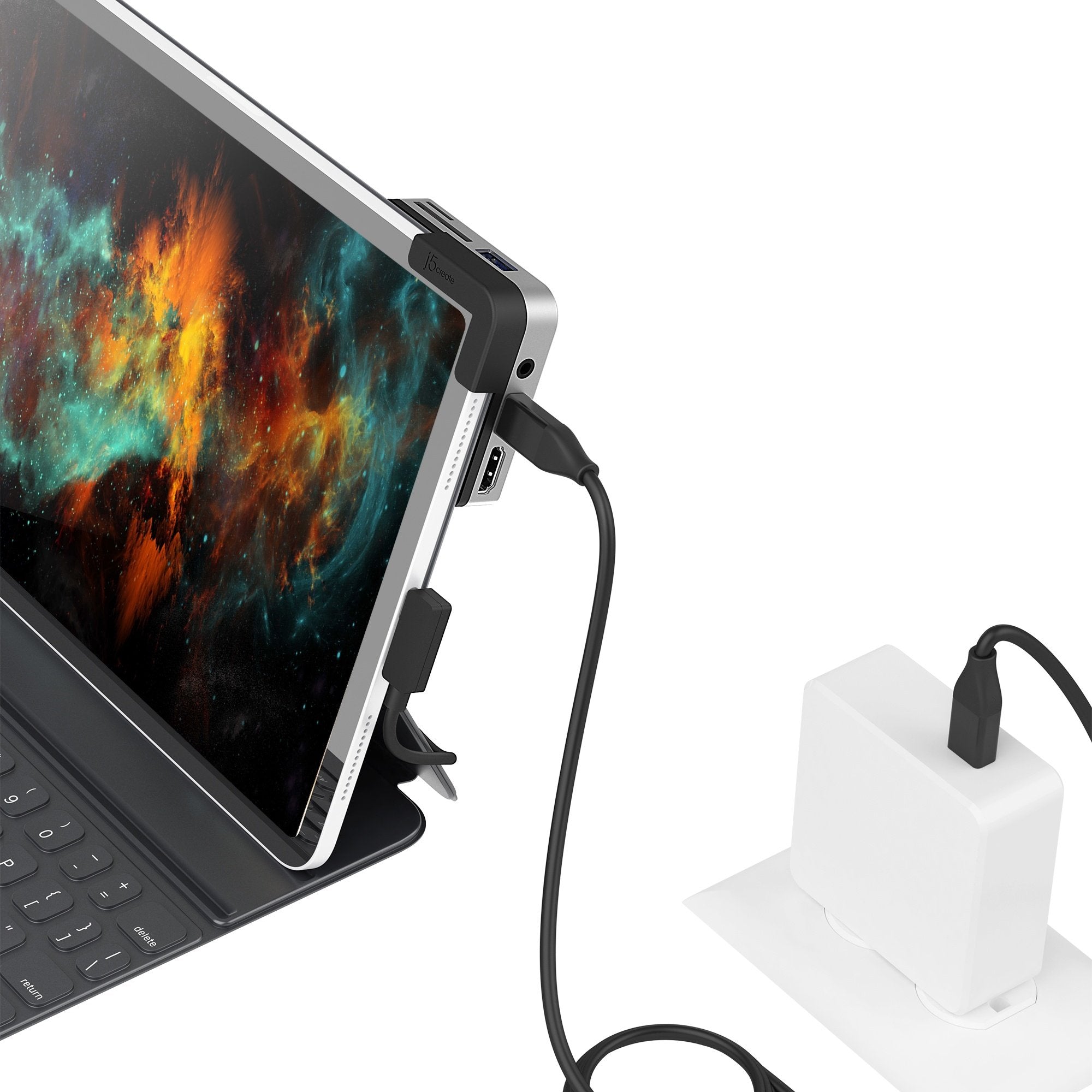 j5create | JCD612 USB-C™ to 4K60 Hz HDMI™ Travel Dock for iPad Pro®