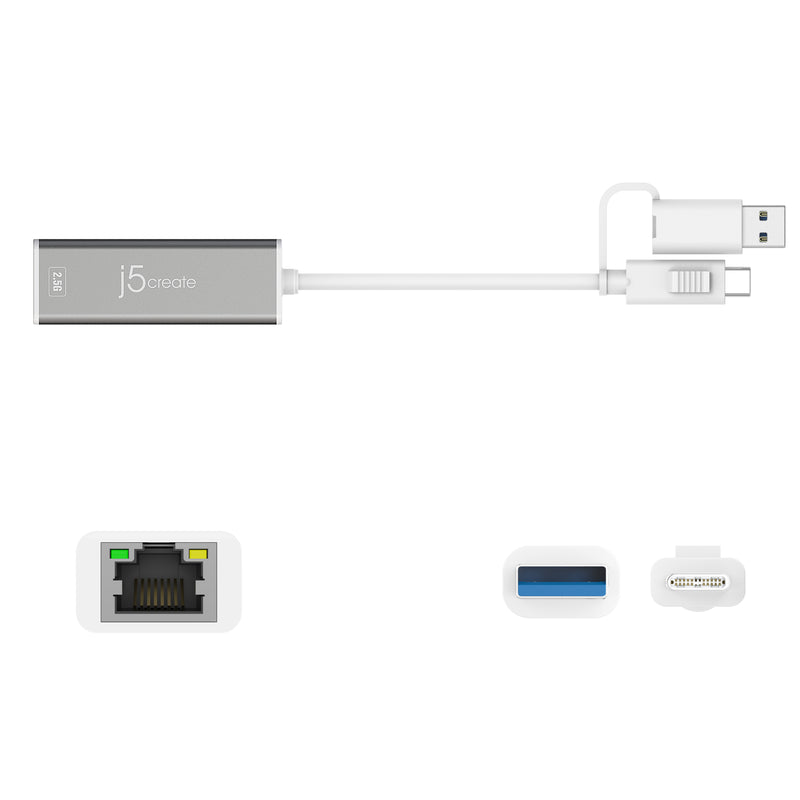 Cable Matters USB-C Naar 2,5 Gigabit Ethernet-adapter Met 100W Opladen – Aluminium, Voor Gaming En NAS