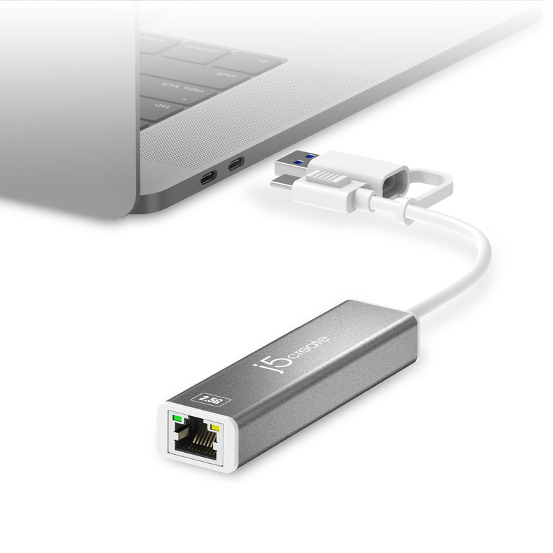 Cable Matters USB-C Naar 2,5 Gigabit Ethernet-adapter Met 100W Opladen – Aluminium, Voor Gaming En NAS