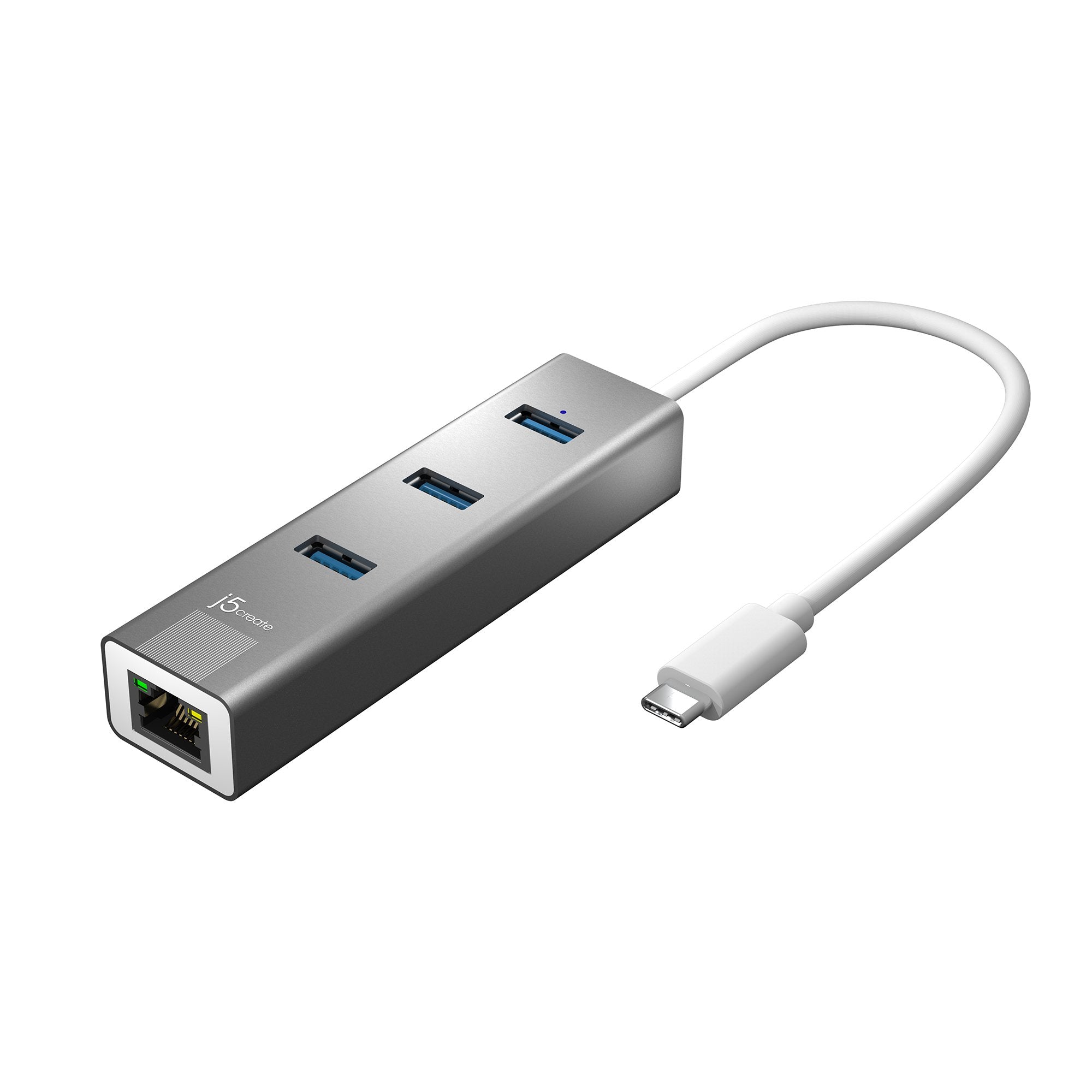 USB 3.1 Type C USB-C Multiple 3 Port Hub Rj45 Ethernet Network LAN