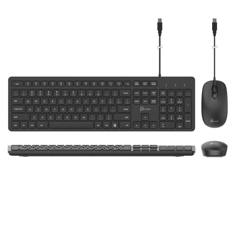 Full-Size Desktop Keyboard and Mouse (Combo)
