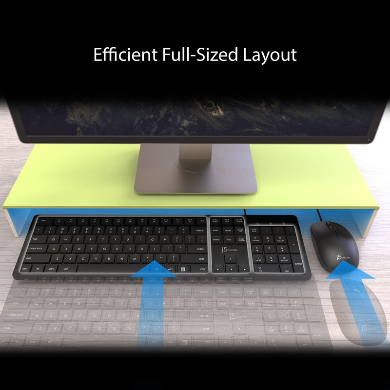Full-Size Desktop Keyboard and Mouse (Combo)