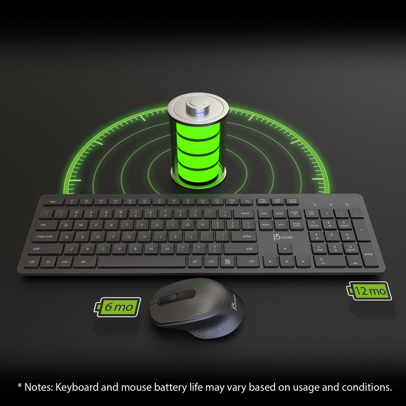 Full-Size Wireless Keyboard and Mouse