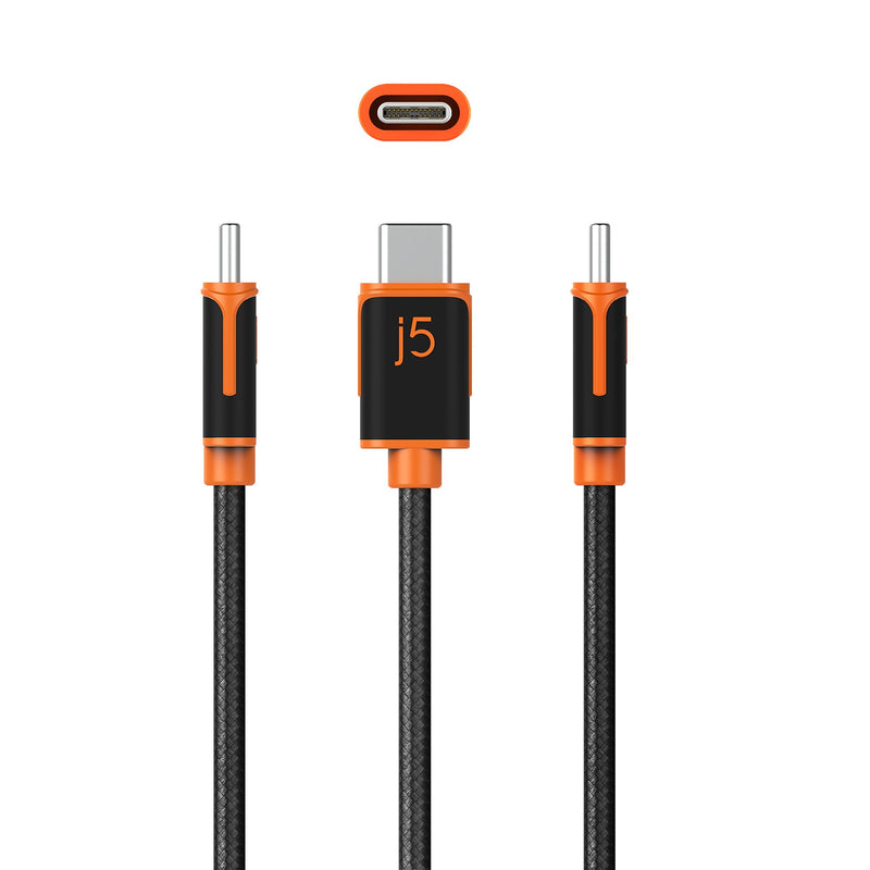 USB-C™ to USB-C™ Sync & Charge Cable with a Braided Polyester Cover for High Durability