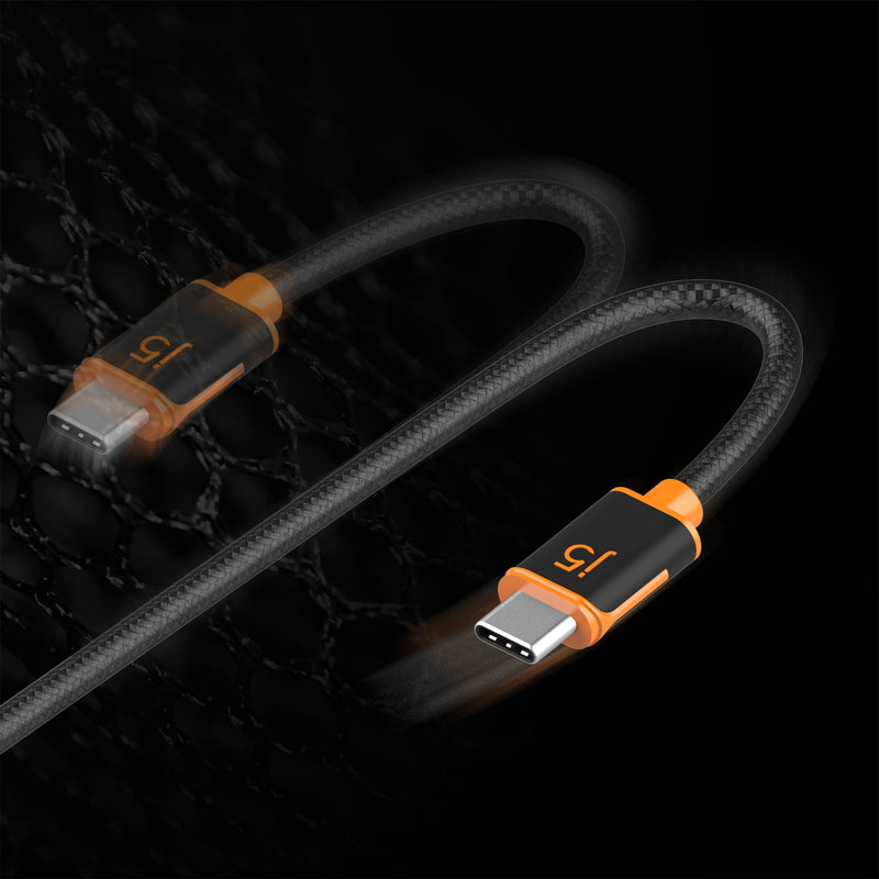 USB-C™ to USB-C™ Sync & Charge Cable with a Braided Polyester Cover for High Durability