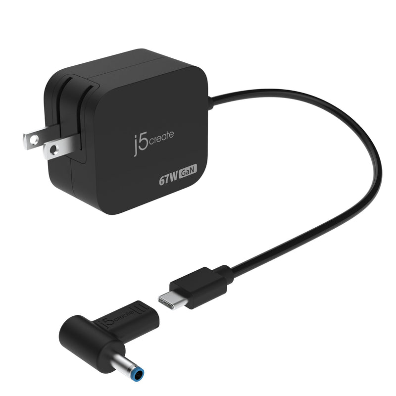 67W GaN PD USB-C® Mini Charger with 4.5 mm DC Converter